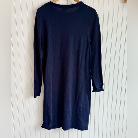J. Jill Classic Navy Long-Sleeve Knit Dress Size XS - Picture 2 of 4